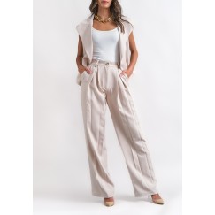 Light Beige Suit Pants 