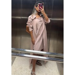 Dusty Pink Trench Coat & Dress Set