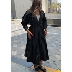 Sisly Black Trench Coat