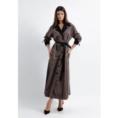 Brown and Black Blazer Dress