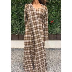 Florence Beige Kaftan With Shawl