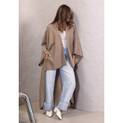 Mocha Beige Summer Moderna Bisht