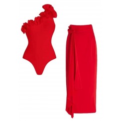 Hot Red Swimwear Set