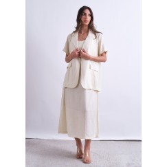 Baby Yellow Dress & Blazer Set