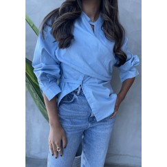Blue Wrap Shirt 