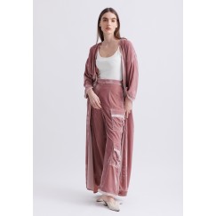 Dusty Pink Velvet Cargo Set 