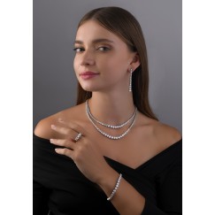 Tennis Ripple Set-Silver