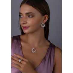 Crescent Blossom Set-Silver