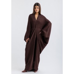 Brown Draped Kaftan