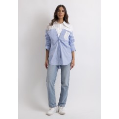 Striped Blouse Dress 