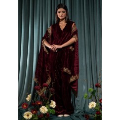 Maroon Cape Set.