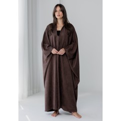 Chocolate Brown Suede Lined Kaftan 
