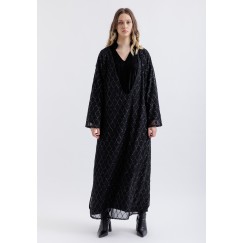 Glam Net Kaftan Black