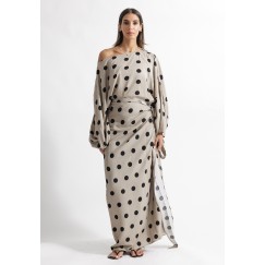 Beige Pol-Ka Dot Summer Set