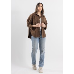 Brown Denim Shirt