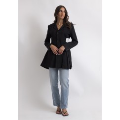 Black Twisted Blazer 