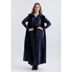 Velvet Padded Vest Navy