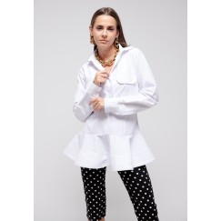 White Peplum Shirt 