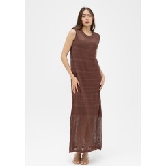 Mesh Summer Dress in Brown