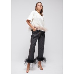 Black Feather Jeans