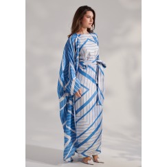 Hand-embroidered Abaya Set with Sleeveless Top And Wrap Skirt