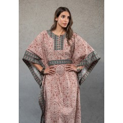 Brown Maxi Cotton Kaftan 