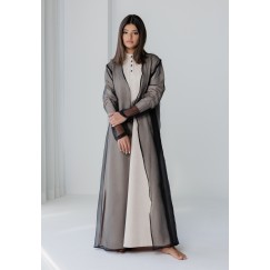 Cream & Black Organza Set 