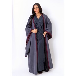 Navy Suede Kaftan Set