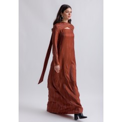 Sienna Long Sleeve Studded Kaftan with Neck Wrap Detail