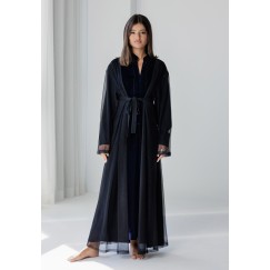 Navy & Black Velvet Tulle Set 