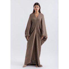 Taupe Draped Kaftan