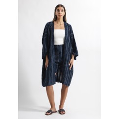 Navy Honolulu Bisht and Shorts Set