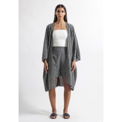 Grey Honolulu Bisht and Shorts Set