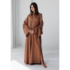 Camel Suede Dishdasha Set 