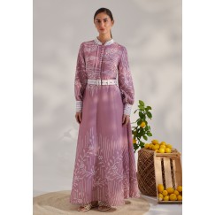 Belted Linen Maxi Dress 