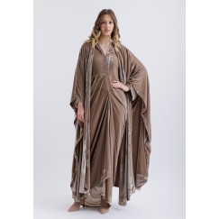 Taupe Velvet Cape