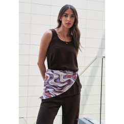Multiple Prints Silk Scarf