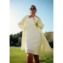 Light Beige Organza Shirt and Dress Set