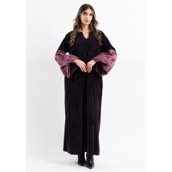 Dark Purple Textured Kaftan