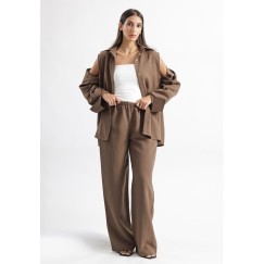 Mocha Relaxed Linin Pants 