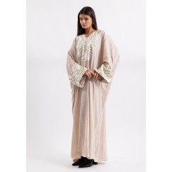 Peach Embroidered Kaftan
