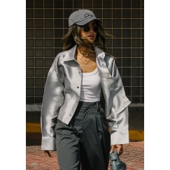 Silver Oversized Shirt
