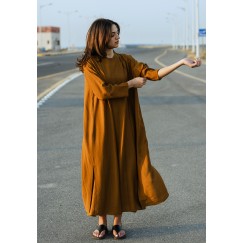 Brown Long Sleeves Cardigan