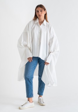 High & Low Oversized White Shirt