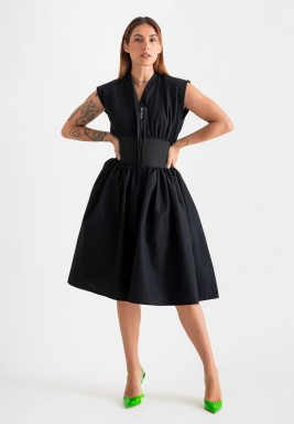 Black Corset Waisted Dress 