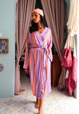 Sunset Stripes Robe 