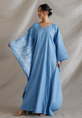 Blue Over-size Jeans Kaftan