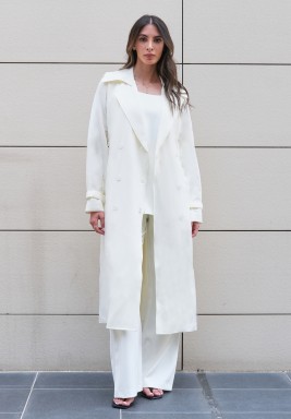Cream Cotton Trench 
