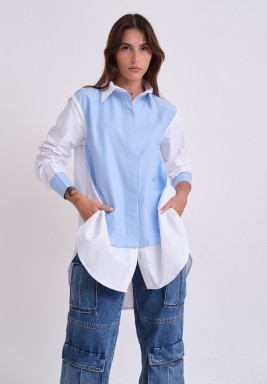 Blue & White Shirt