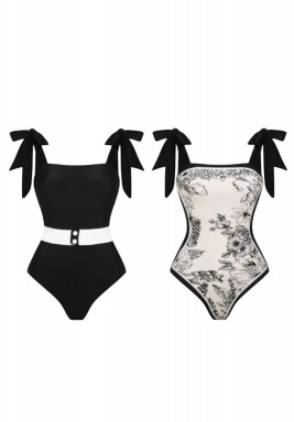 Black & White Swimsuit Set